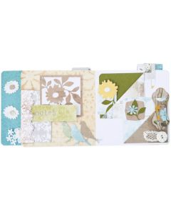 Fustella Sizzix Thinlits "Tasca floreale e graffette" - 666768