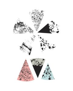 Fustella Sizzix Framelits "Unisci i pezzi / Motivi pittorici" con timbri - 666805