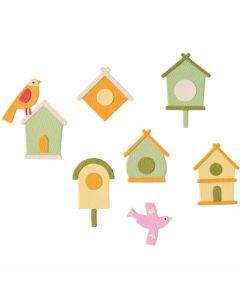 Fustella Sizzix Thinlits "Uccellini e casette, Good place to land #2" - 666850
