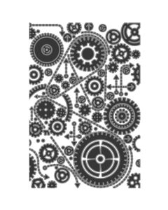 Fustella Sizzix Embossing Texture Fades 3D "Ingranaggi vault" - 666866