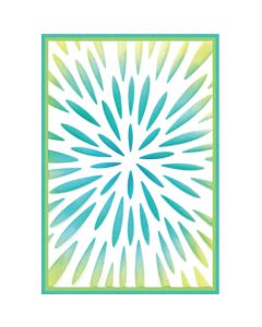 Fustella Sizzix Textured Impression 3D + Stencil "Esplosione di luce" - 666892