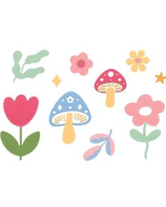 Fustella Sizzix Thinlits "Floreale allegro" - 666965