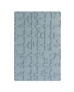 Fustella Sizzix Embossing A5 Textured Impression 3D "Grafico griglia" - 667020