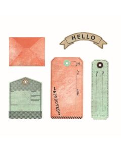 Fustella Sizzix Framelits "Etichette" con timbri - 667064