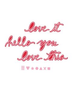 Fustella Sizzix Thinlits "Script Vicky n.1" - 667073
