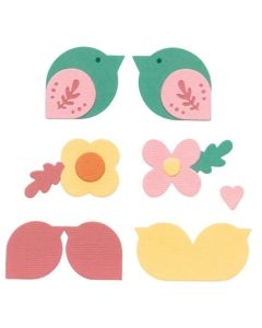 Fustella Sizzix Framelits "Uccelli e fiori #2" - 667110