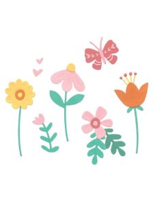 Fustella Sizzix Thinlits "Fiori adorabili" - 667115
