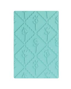 Fustella Sizzix Embossing Textured Impression 3D "Smerlatura con cornice floreale" - 667117