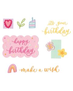 Fustella Sizzix Thinlits "Ghirigori di compleanno" - 667130