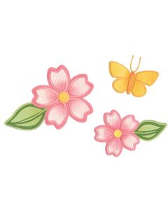 Fustella Sizzix Thinlits "Motivo floreale ricamato" - 667164
