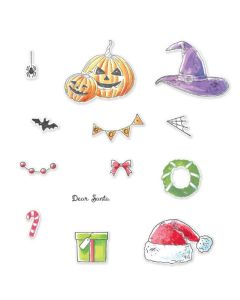Fustella Sizzix Framelits "Feste" con timbri - 667178
