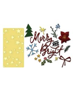 Fustella Sizzix Texture Fades & Thinlits "Allegro e brillante, vault" - 667248
