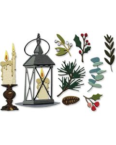 Fustella Sizzix Thinlits "Luce di candela invernale vault" - 667254