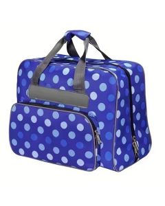 Borsa per trasporto macchina da cucire con tasca - Blu a pois