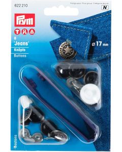 Bottoni per jeans da 17 mm con applicatore - Prym