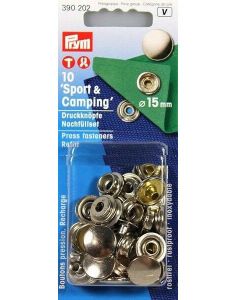Bottoni a pressione "Sport & Camping" 15 mm argento - Prym