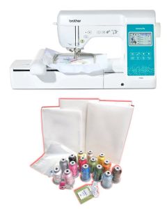 Macchina per cucire e ricamare Brother Innov-is F580 + Piedino Speedy "4x4" e Piedino tagliacuci