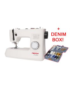 Macchina per cucire meccanica Necchi Creator C35 Dual Pulley + Piedino tagliacuci + DENIM BOX GUTERMANN