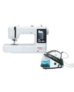 Macchina per cucire elettronica Necchi Creator C700 con Doppio Trasporto (DFS) + Piano prolunga E FERRO NS620