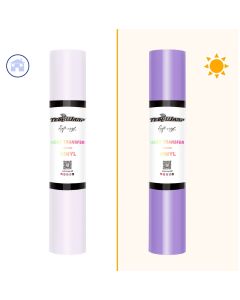 Vinile termoadesivo cambia colore Teckwrap - Da bianco a lavanda