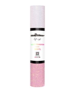 Vinile termoadesivo cambia colore glitterato Teckwrap - Da bianco a rosa