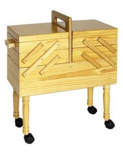 Cestino portalavoro a 3 piano in legno chiaro con ruote - OFFERTA ULTIMI PEZZI