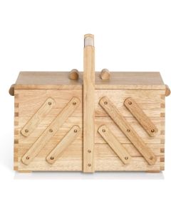 Cestino portalavoro in legno chiaro taglia S - Prym