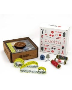 Cucitù - Kit accessori cucito e sartoria con scatola in legno