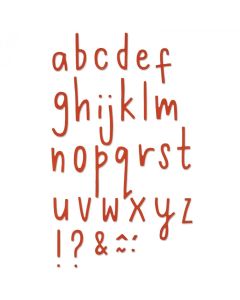 Fustella Thinlits Sizzix "Alfabeto minuscolo lettere delicate" - 661041