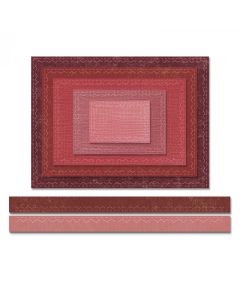 Fustella Thinlits Sizzix "Rettangoli cuciti" - 661189