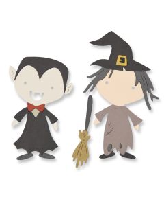 Fustella Sizzix Thinlits "Set spettrale vampiro e strega" - 661727