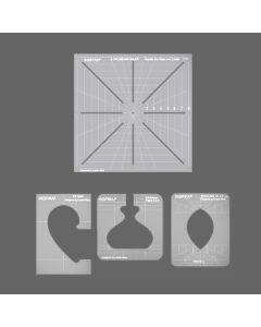 Inspira Ruler foot template - Kit 4 sagome per piedino per cucire a mano libera