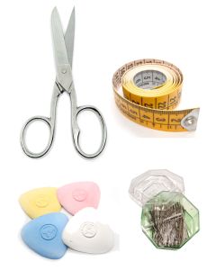 Kit sartoriale - Forbici, metro, 4x gessi e spilli