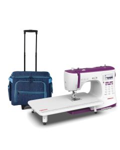 Macchina per cucire elettronica Necchi NC204D + 13 piedini extra + TROLLEY PRYM