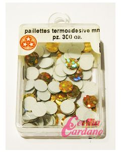 Paillettes Glitterate Oro da 6mm (300 pezzi)