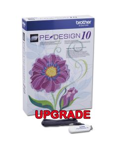 AGGIORNAMENTO Software per macchina da ricamo Brother Pe-Design Upgrade Vers. 5/6/7/8/next a PE-DESIGN 10