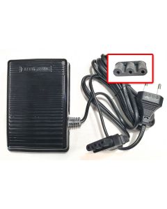 Pedale reostato elettrico per macchine da cucire e tagliacuci Janome / Bernette / Elna / Necchi / Pfaff