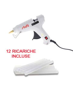 Pistola per colla a caldo + 6 ricariche da 11,2 mm