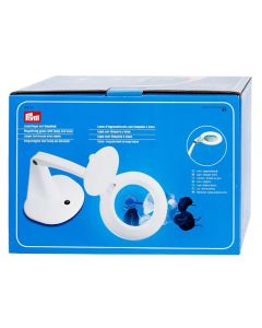 Lente di ingrandimento con lampada e base Prym