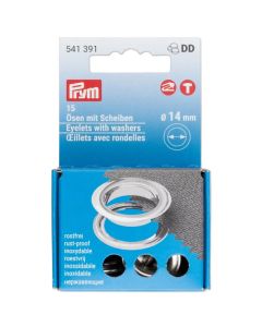 Set 15 occhielli con rondelle 14 mm - Prym