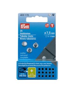 Set 25 rivetti tubolari 7,5 mm Prym