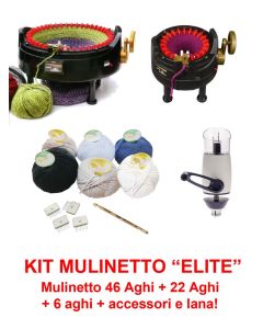 Set super completo "Elite" Mulinetto 46 Aghi + Mulinetto 22 Aghi + Mulinetto 4 aghi + Starter kit