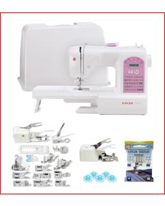 Macchina per cucire elettronica Singer Starlet 6699 + Piedino tagliacuci + Set 15 piedini