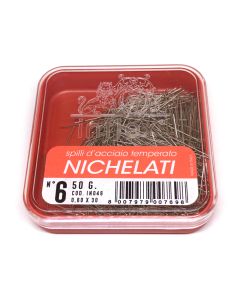 Spilli in acciaio temperato nichelati N.6 - gr. 50