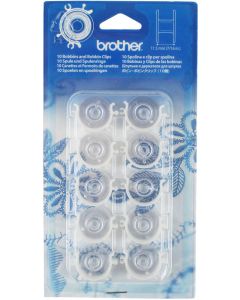 Set 10 spoline e clip per spolina Brother 