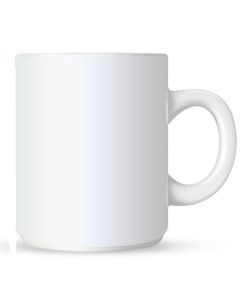 Tazza bianca in porcellana personalizzabile 325ml per termopresse
