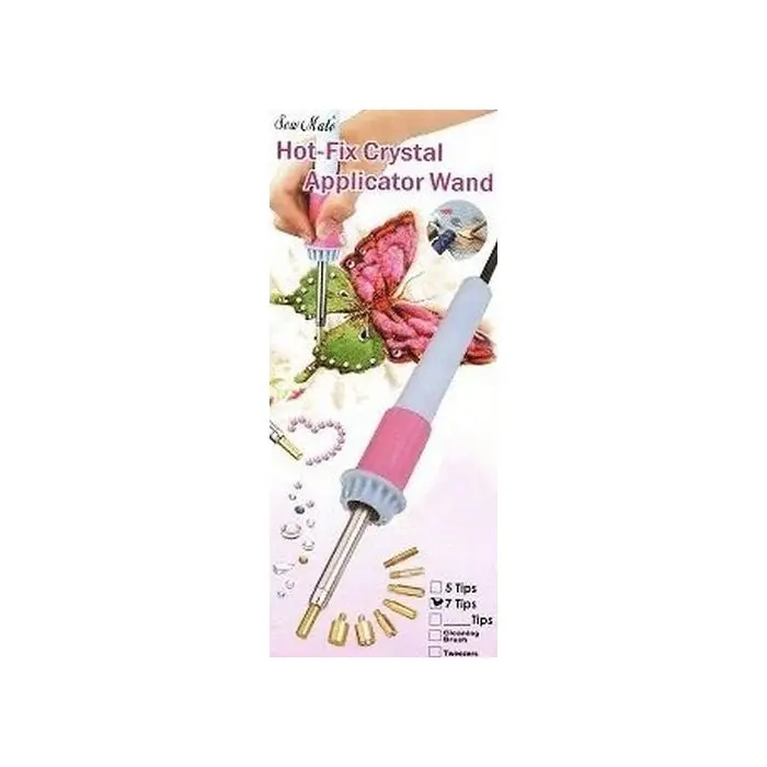 Applicatore Hotfix Per Strass Con 7 Punte Intercambiabili (2-9 Mm) – Strumento Elettrico Per Applicare Cristalli Su Tessuti, Magliette, Accessori, Colore Rosso