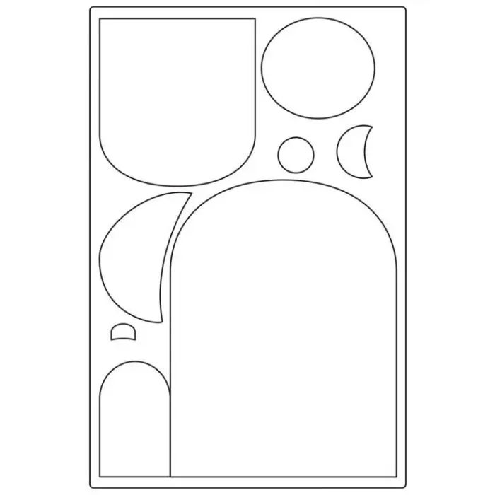 3 Fustelle In Metallo Per Biglietti E Scrapbooking - Rettangolari A Righe Sottili 113x231 Mm - Sagome Per Goffratura - copertina