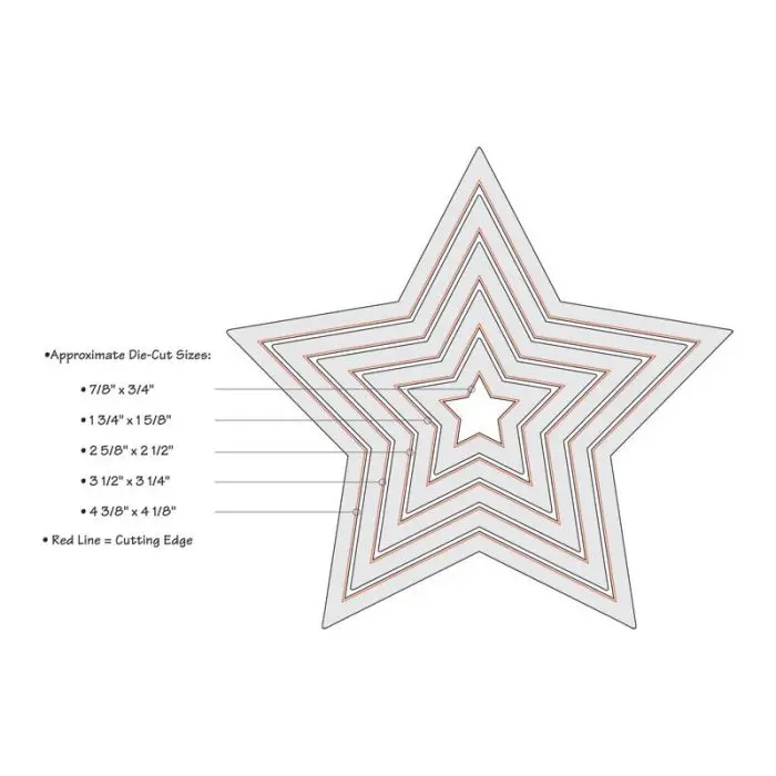 Fustella Motivo Stelle 4.5x4.5cm Scrapbooking Fustella Volante Artoz Motivo Stelle - Per Carta E Cartoncino Fustella Volante 36mm