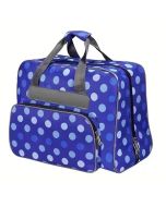 Borsa per trasporto macchina da cucire con tasca - Blu a pois